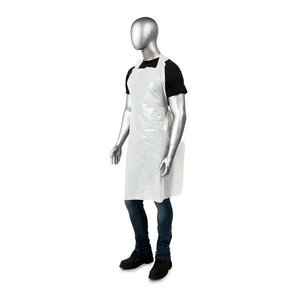 Ambishield 2 Mil Polyethylene Aprons Embossed Boxed 28 X 46 White Case Of 500