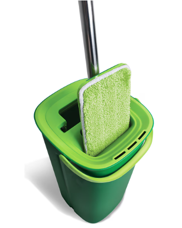 Libman Rinse 'n Wring Microfiber Butterfly Mop & Bucket Kit, Green, /Set