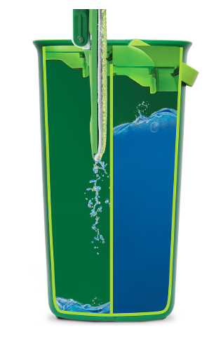 Libman Rinse 'n Wring Microfiber Butterfly Mop & Bucket Kit, Green, /Set