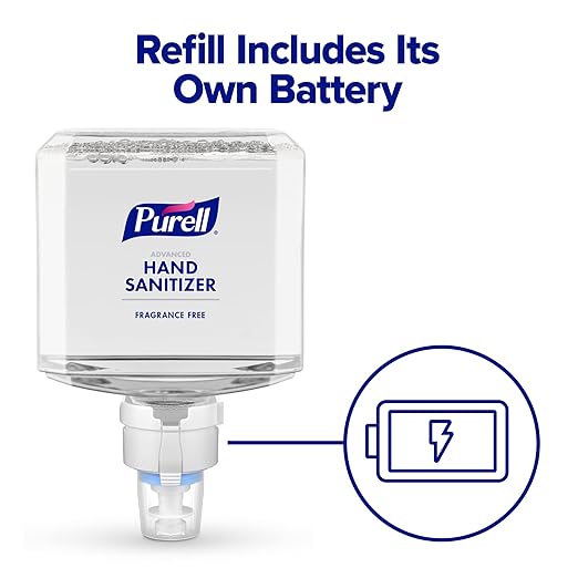 PURELL Advanced Hand Sanitizer Foam, Clean Scent, 1200 mL Refill for PURELL ES8 Automatic Hand Sanitizer Dispenser (Pack of 2) - 7753-02