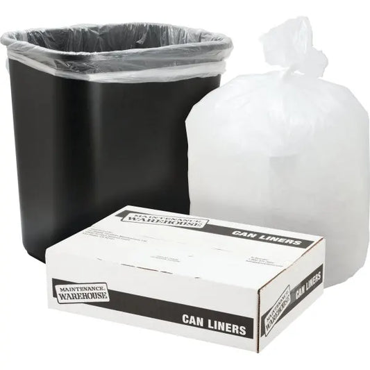 Maintenance Warehouse® 7-10 Gal. 8 Mic High-Density Trash Bag (Clear) (1,000-Pack)
