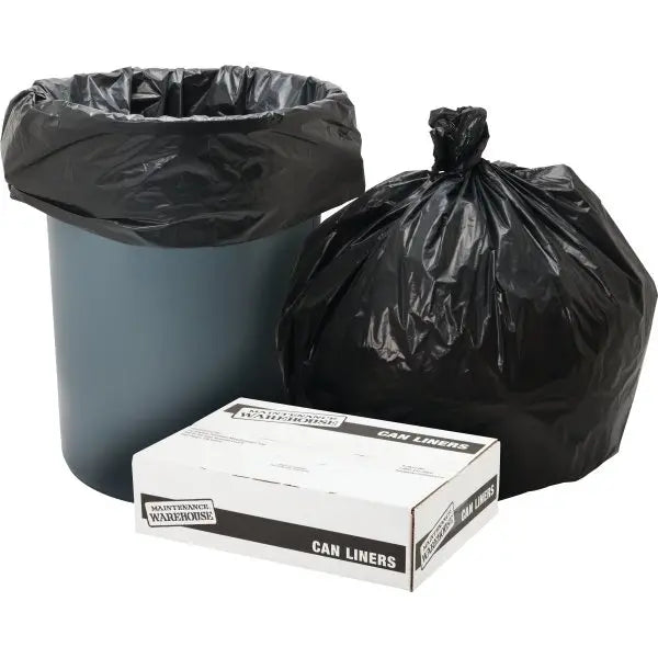 Maintenance Warehouse® 55-60 Gal. 1.5 mL Low-Density Trash Bag (100-Case) (Black)