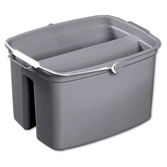 Rubbermaid Commercial 17 Quart Plastic Double Pail Mop Bucket (Gray)