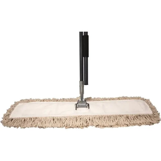 Maintenance Warehouse® Natural Cut End Dust Mop Kit W/ Click-N-Go Handle