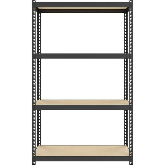 Space Solutions 4-Tier Steel Garage Storage Shelving Unit (Black)