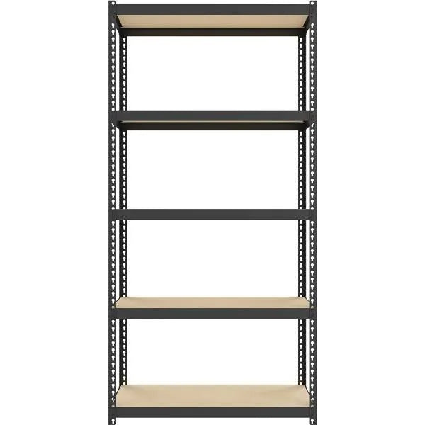Space Solutions 5-Tier Steel Garage Storage Shelving Unit (Black) (30 In. W X 60 In. H X 12 In. D)