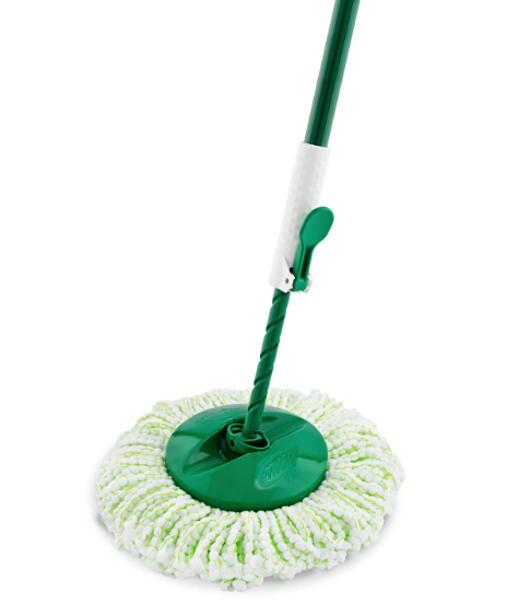 Libman Tornado Microfiber Spin Mop & Bucket, Green/White