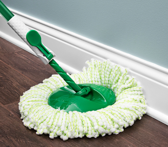Libman Tornado Microfiber Spin Mop & Bucket, Green/White