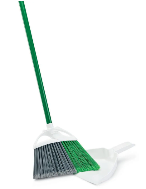 Libman Precision 11" Angle Broom with Dust Pan Set, 4 Sets/Carton