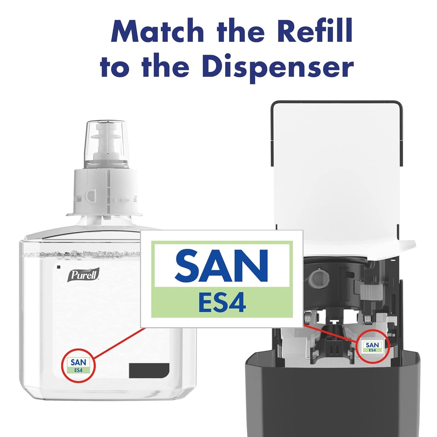 PURELL ES4 Manual Hand Sanitizer Dispenser, Graphite, Compatible with 1200 mL PURELL ES4 Hand Sanitizer Refills (Pack of 1) - 5024-01